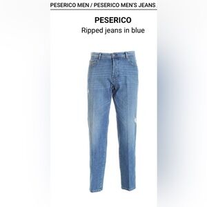 Peserico Men's Distressed Denim Jeans NWT 54 IT/ 38 US